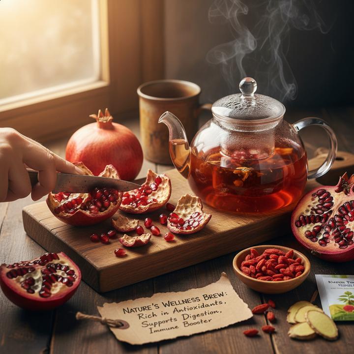 Benefícios do chá de casca de romã para a saúde da garganta