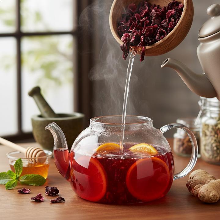 Benefícios adicionais do chá de hibisco Benefícios adicionais do chá de hibisco