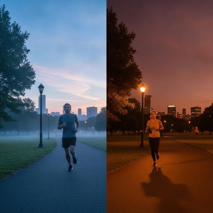 Vantagens de correr à noite Vantagens de correr à noite