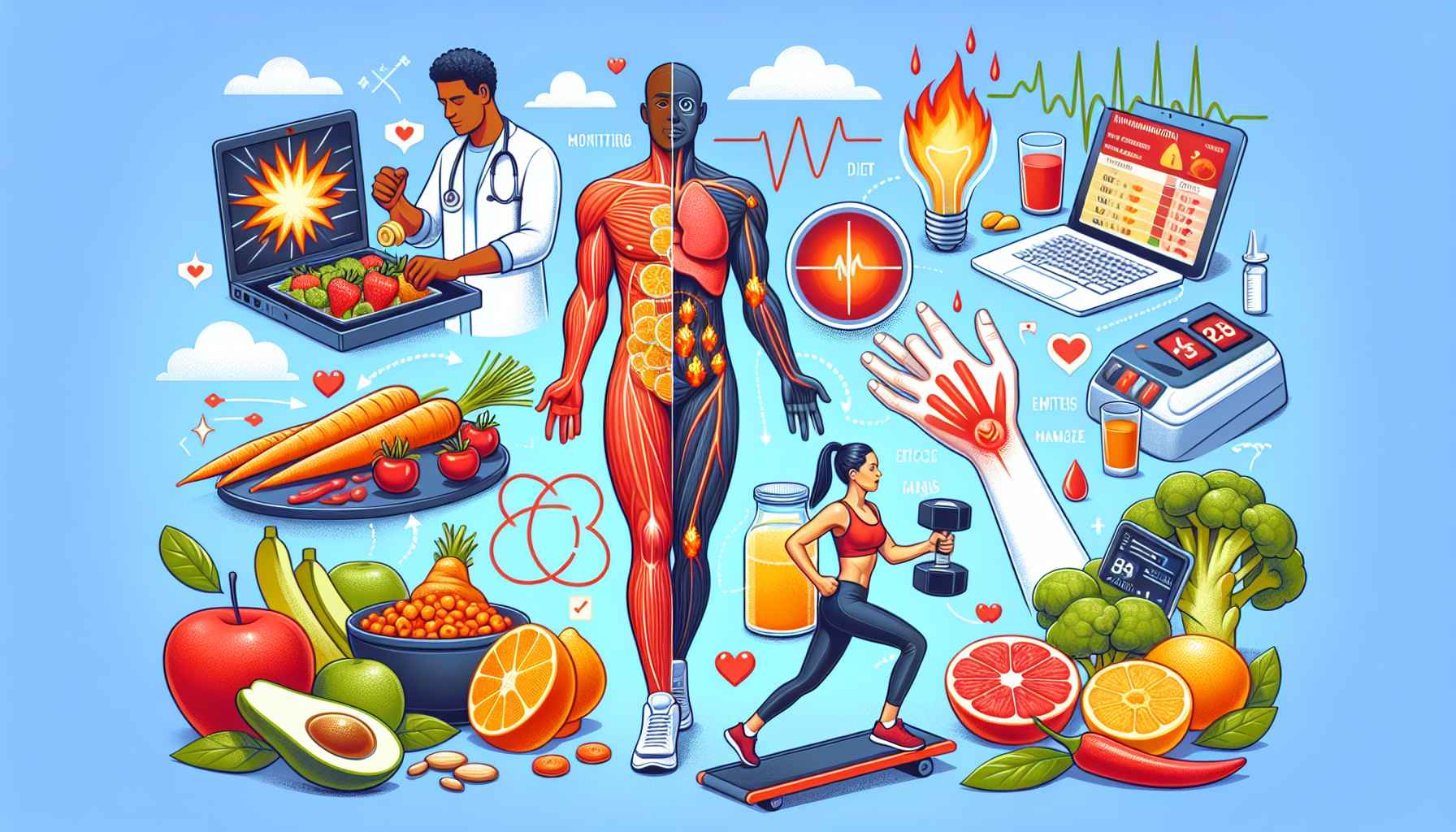 Como Controlar a Inflamação no Corpo Através da Dieta, Exercício e Monitoramento