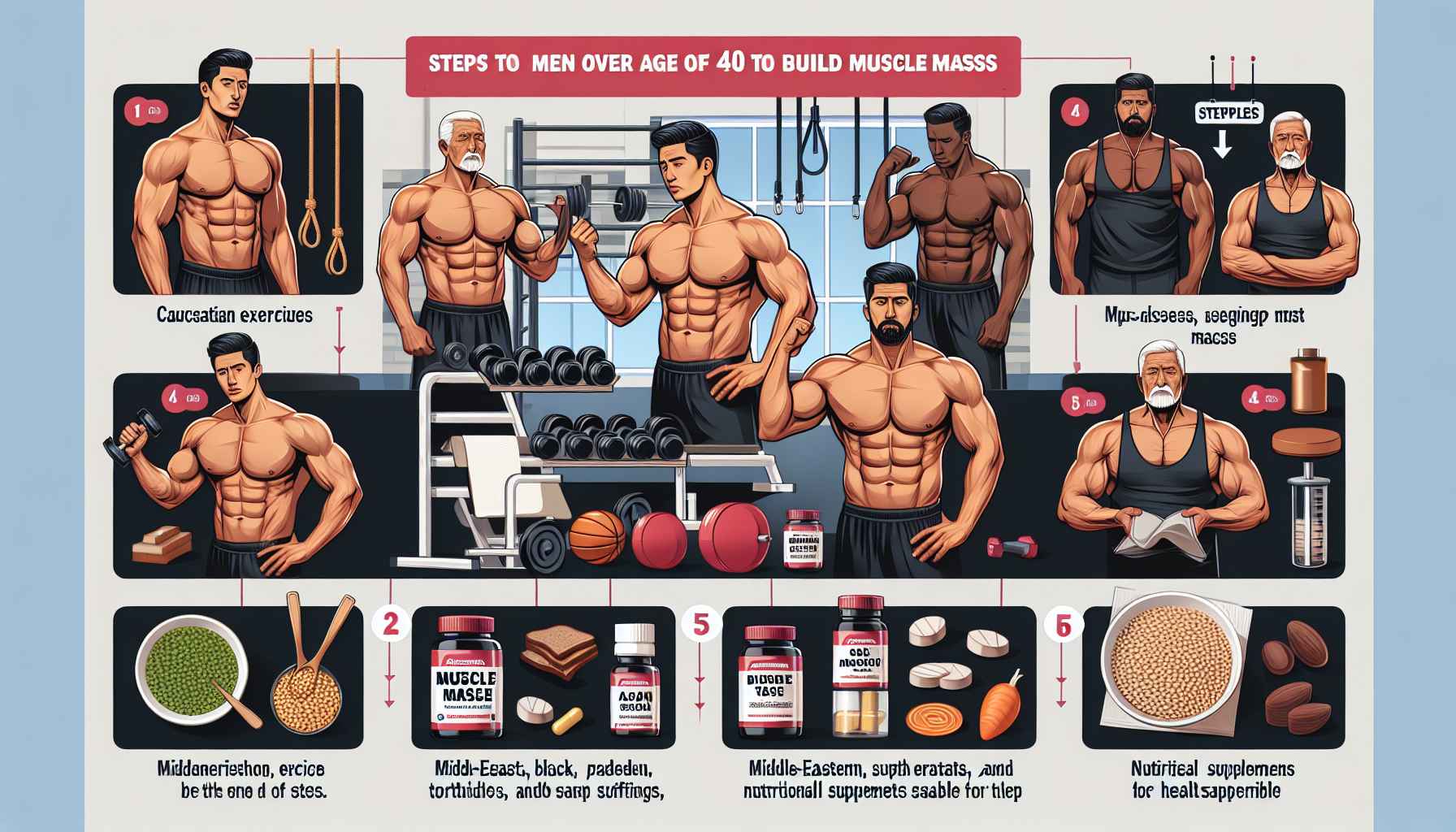 Como Homens Acima de 40 Anos Podem Ganhar Massa Muscular