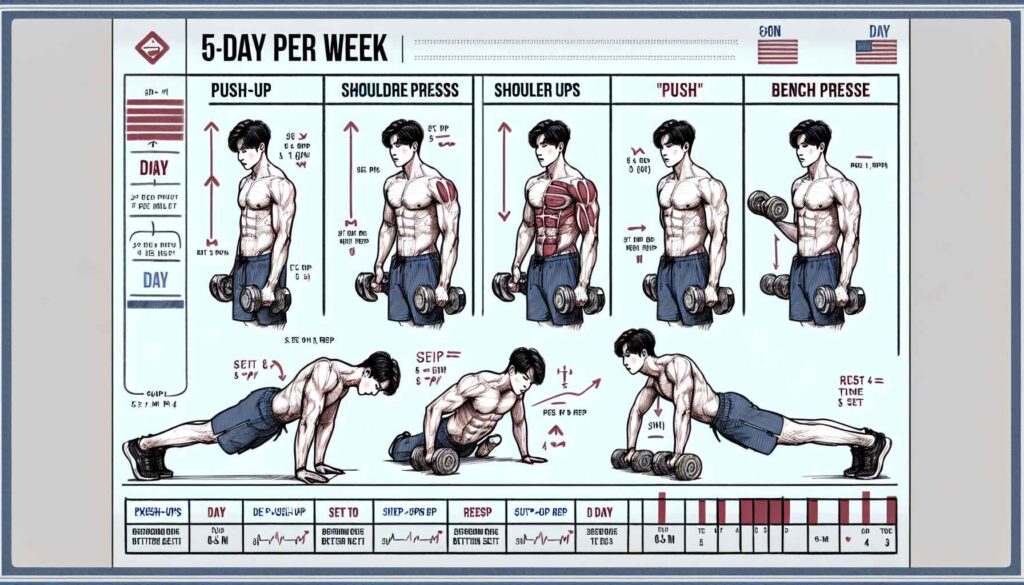 Como Criar um Programa de Treino de 5 Dias por Semana com Ênfase em Exercícios de Empurrar