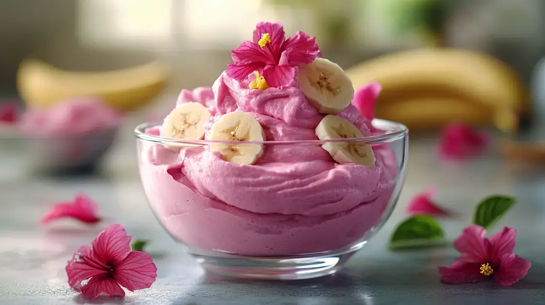 Descubra a Mousse de Hibisco e Banana Saudável e Deliciosa