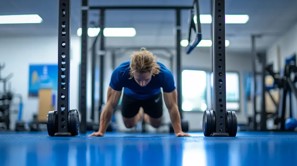 Primeira Super Série: Flexões em Déficit com Pull-Ups Assistidos