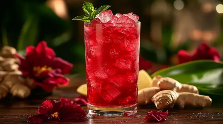 Receita de Bebida Saudável com Hibisco e Gengibre: Energize-se!