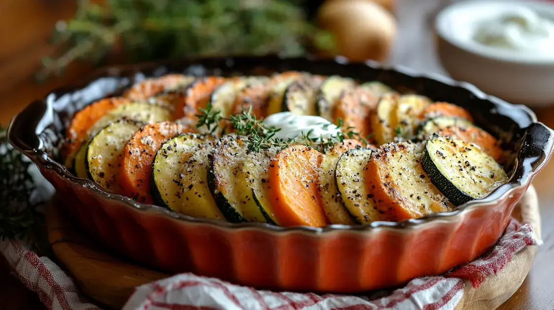 Vegetais Gratinados com Iogurte