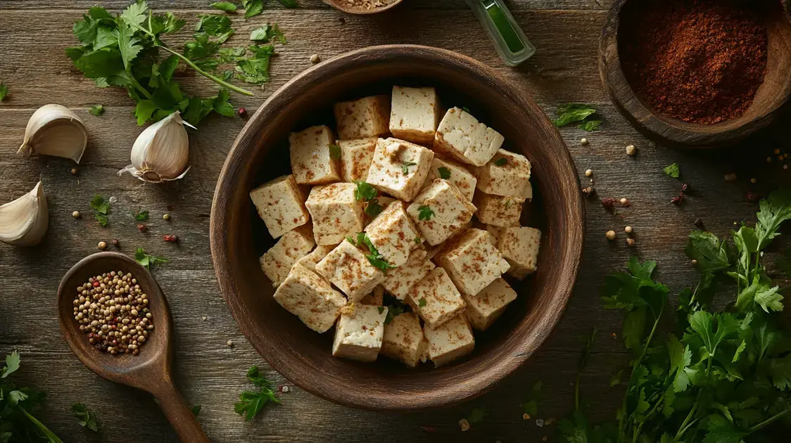 Preparo do Recheio: Tofu Defumado e Temperos