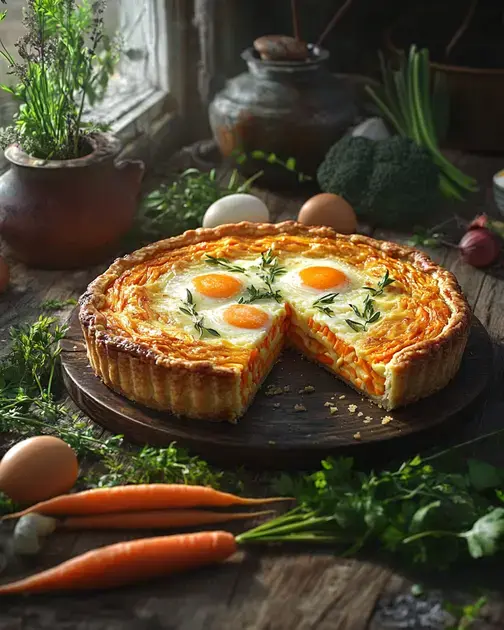 Torta Salgada de Cenoura e Ovo: Prato Principal Nutritivo