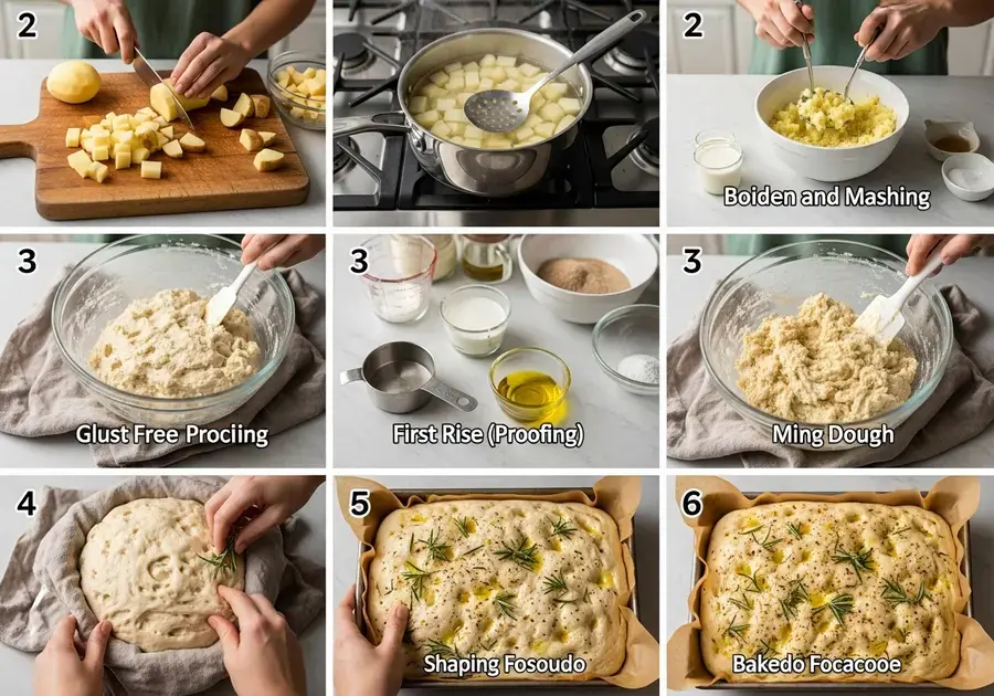 Passo a Passo do Preparo da Focatà de Batata Passo a Passo do Preparo da Focatà de Batata