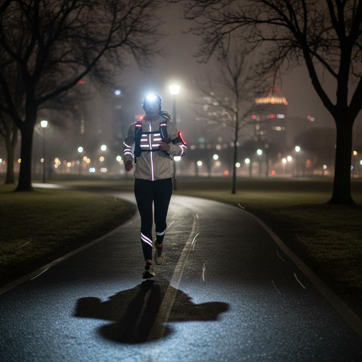 Acessórios de Segurança para Correr à Noite (Luzes e Refletivos)