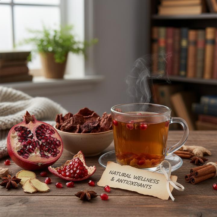 Benefícios do chá de casca de romã para a saúde da garganta