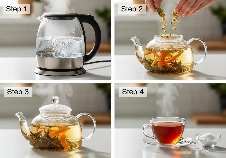 Passo a Passo da Receita de Chá Medicinal Passo a Passo da Receita de Chá Medicinal