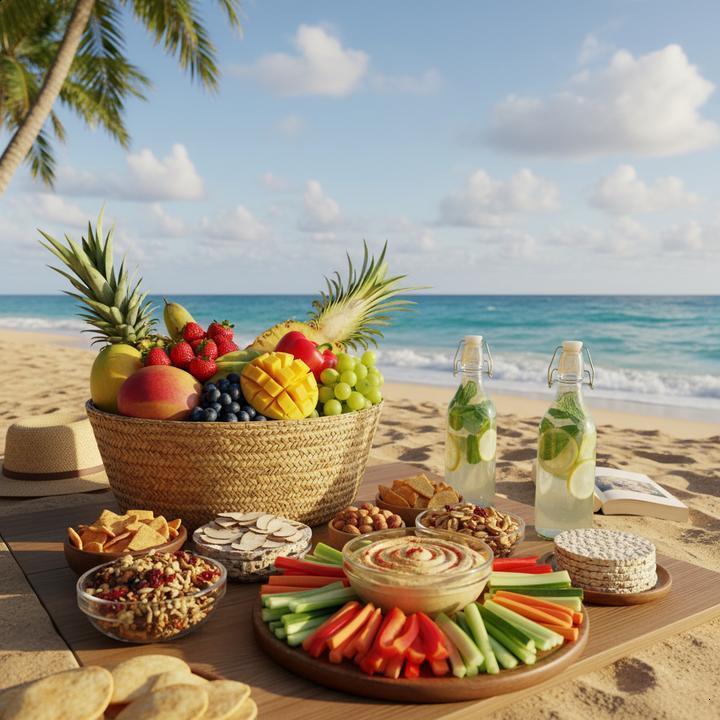Snacks saudáveis para levar na praia: Opções que resistem ao calor e areia