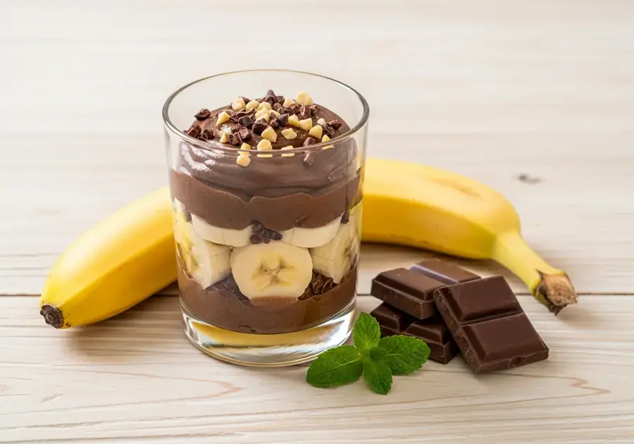 Sobremesa saudável com chocolate e banana: Rápida, fácil e deliciosa!