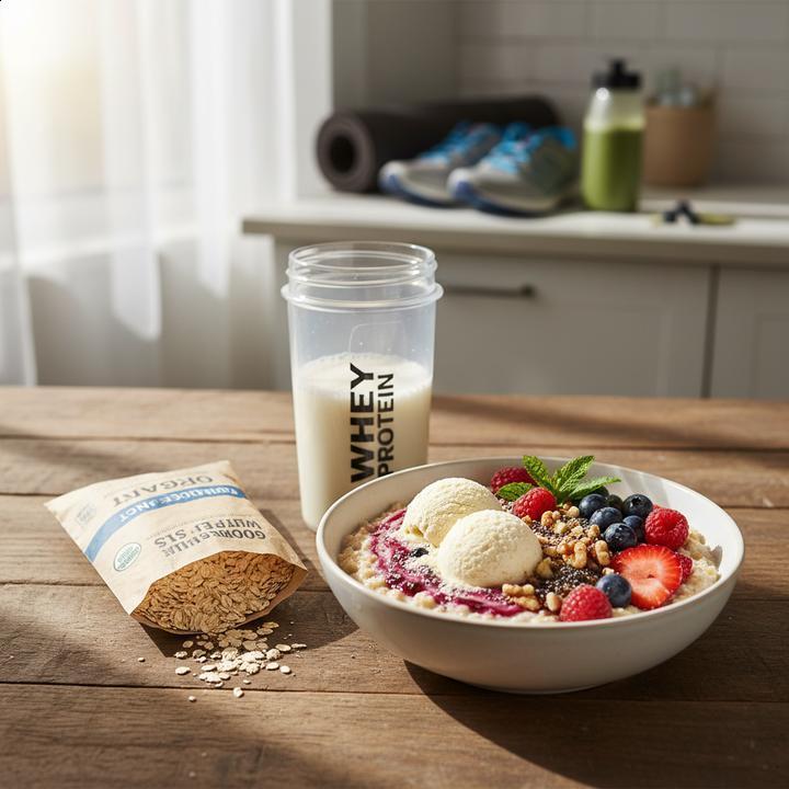 Whey Protein com aveia a granel: O café da manhã dos campeões