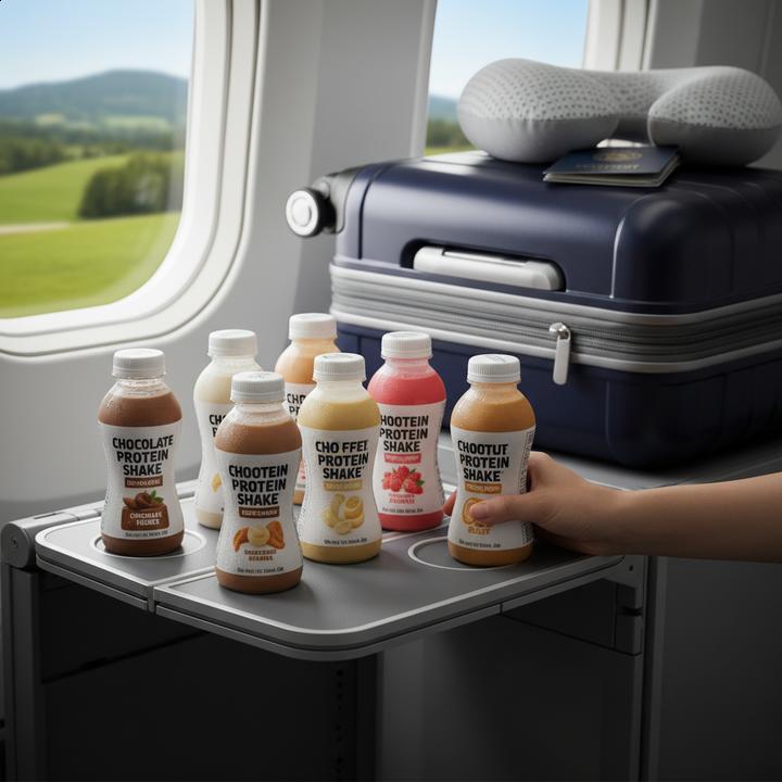Bebidas proteicas prontas (RTD): Benefícios para quem viaja muito