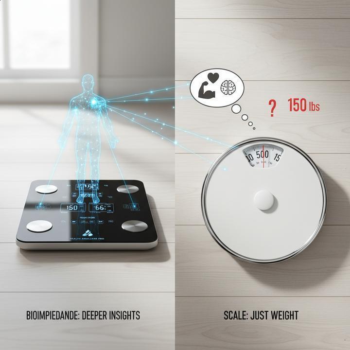 Bioimpedância profissional vs balança comum: Por que o peso não é tudo
