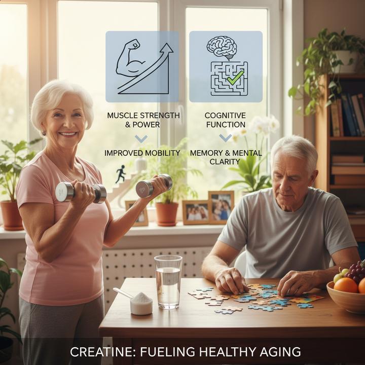 Creatina na terceira idade: Melhora da cognição e da força física