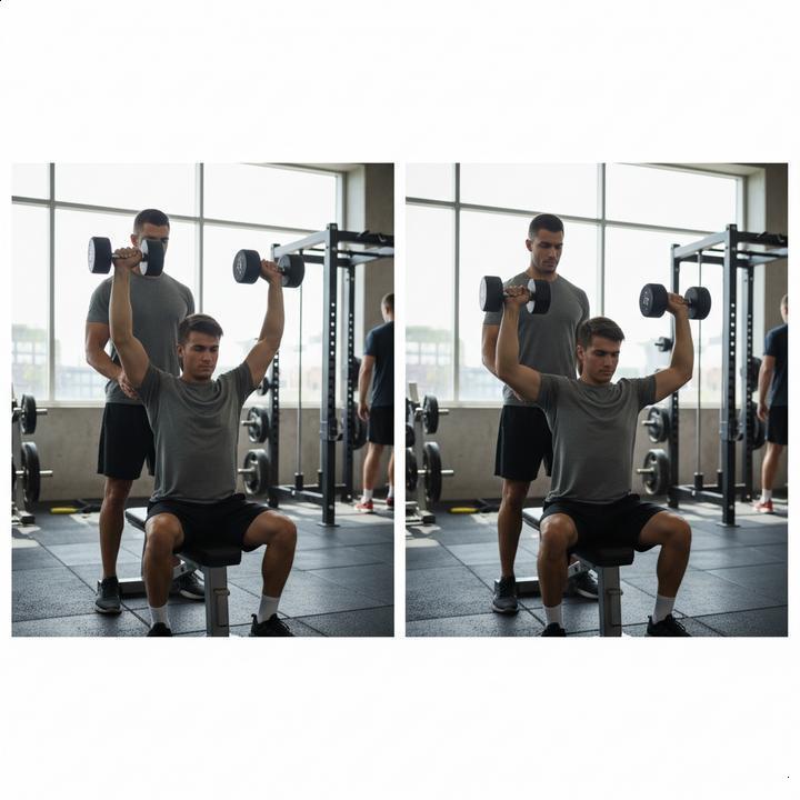 Desenvolvimento com Halteres: Melhor Amplitude?