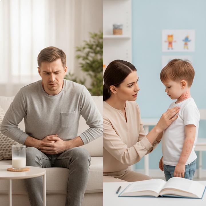 Intolerância à Lactose vs. Alergia à Proteína do Leite